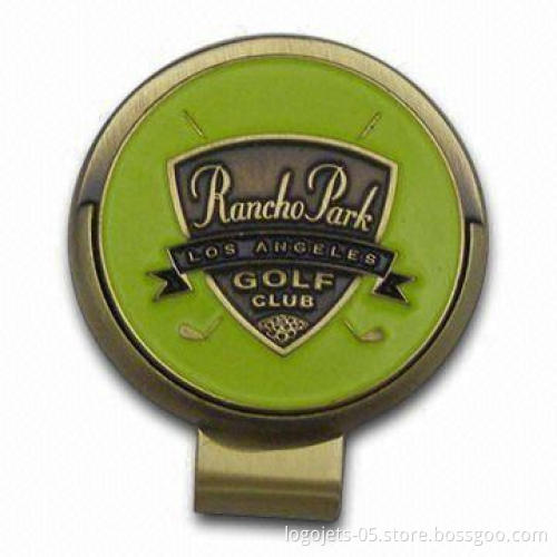 Golf Hat Clip, Customized Designs Welcomed, Comes in Various Finishes